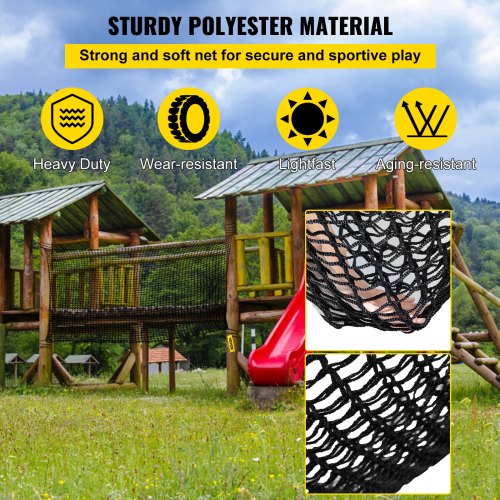 VEVOR Playground Climbing Cargo Net 6.6x10.5 ft doublelayer polyester