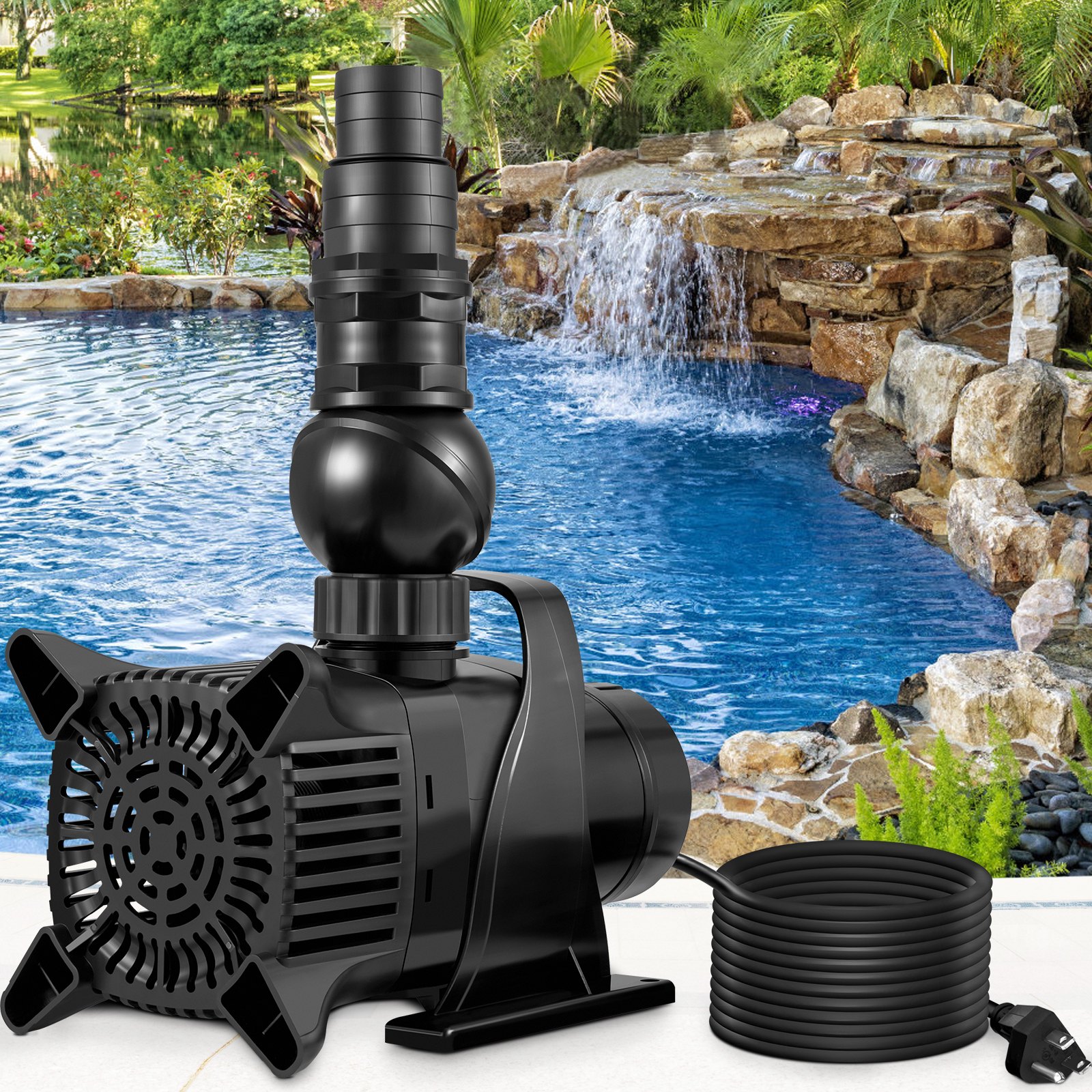 VEVOR Submersible Water Pump 8000GPH Pond Pump 26FT 530W for Waterfall