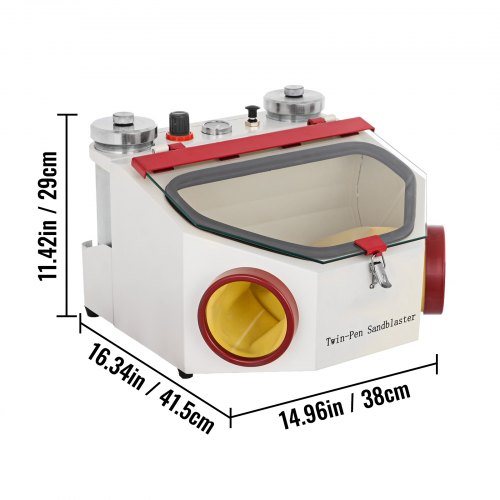 Twin Pen Sandblaster Double Pen Sand Blaster Machine for Dental Lab 2
