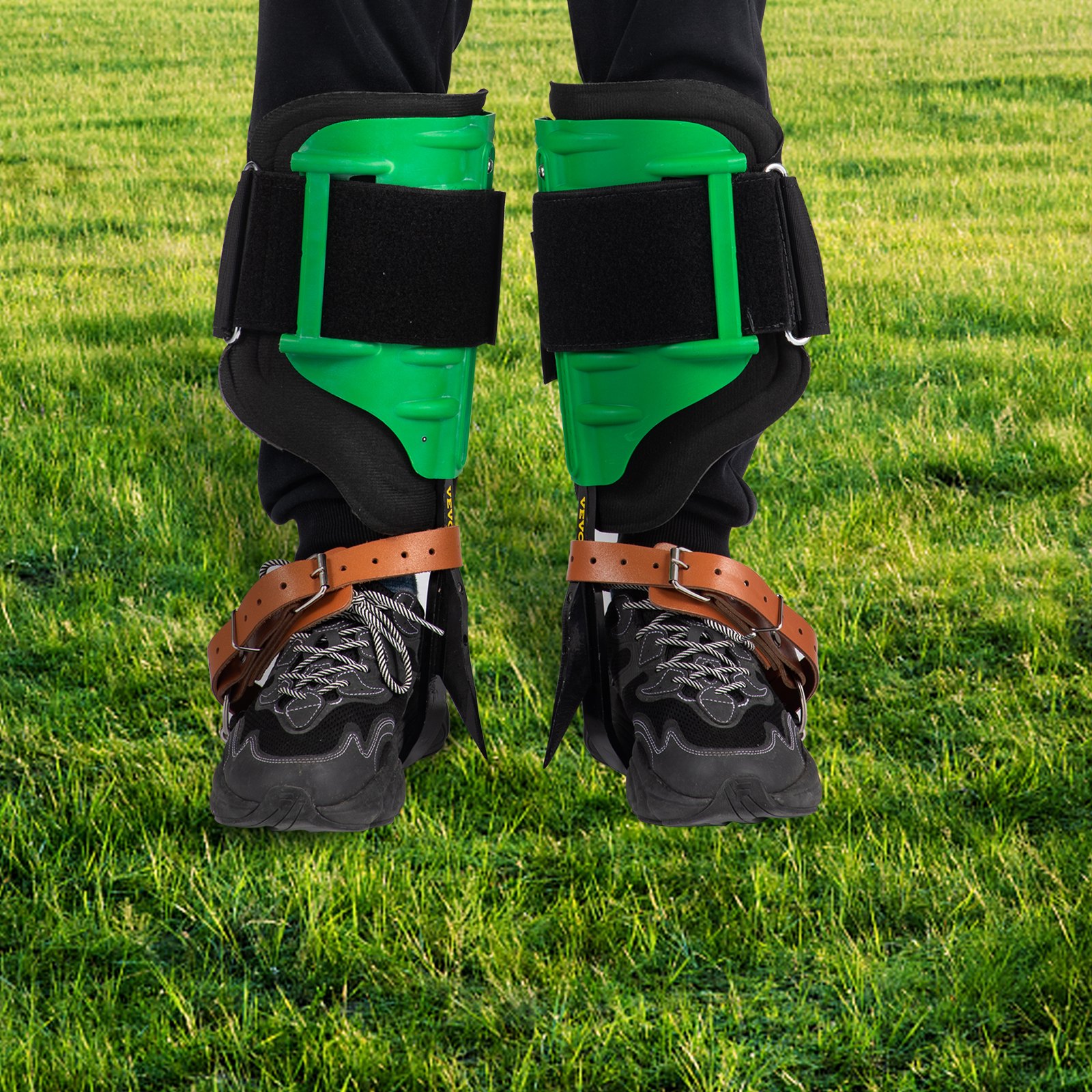 VEVOR Tree Climbing Spike Set Pole Climbing Spurs Steel Adjustable Climber Gaffs VEVOR US