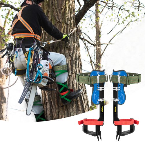 VEVOR Tree Climbing Spikes, 4 in 1 Alloy Metal Adjustable Pole Climbing ...