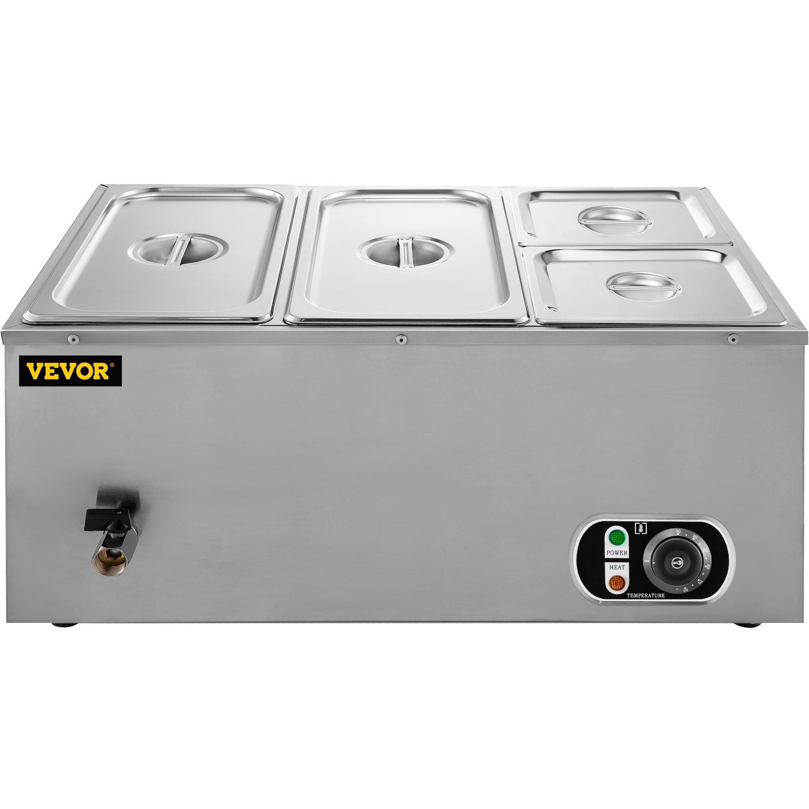 VEVOR VEVOR Commercial Food Warmer Bain Marie Stainless Steel Buffet Food Warmer 4Pan VEVOR AU