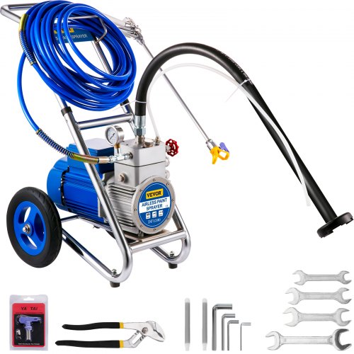 VEVOR Airless Paint Sprayer, 1500W High Efficiency Cart Airless Paint