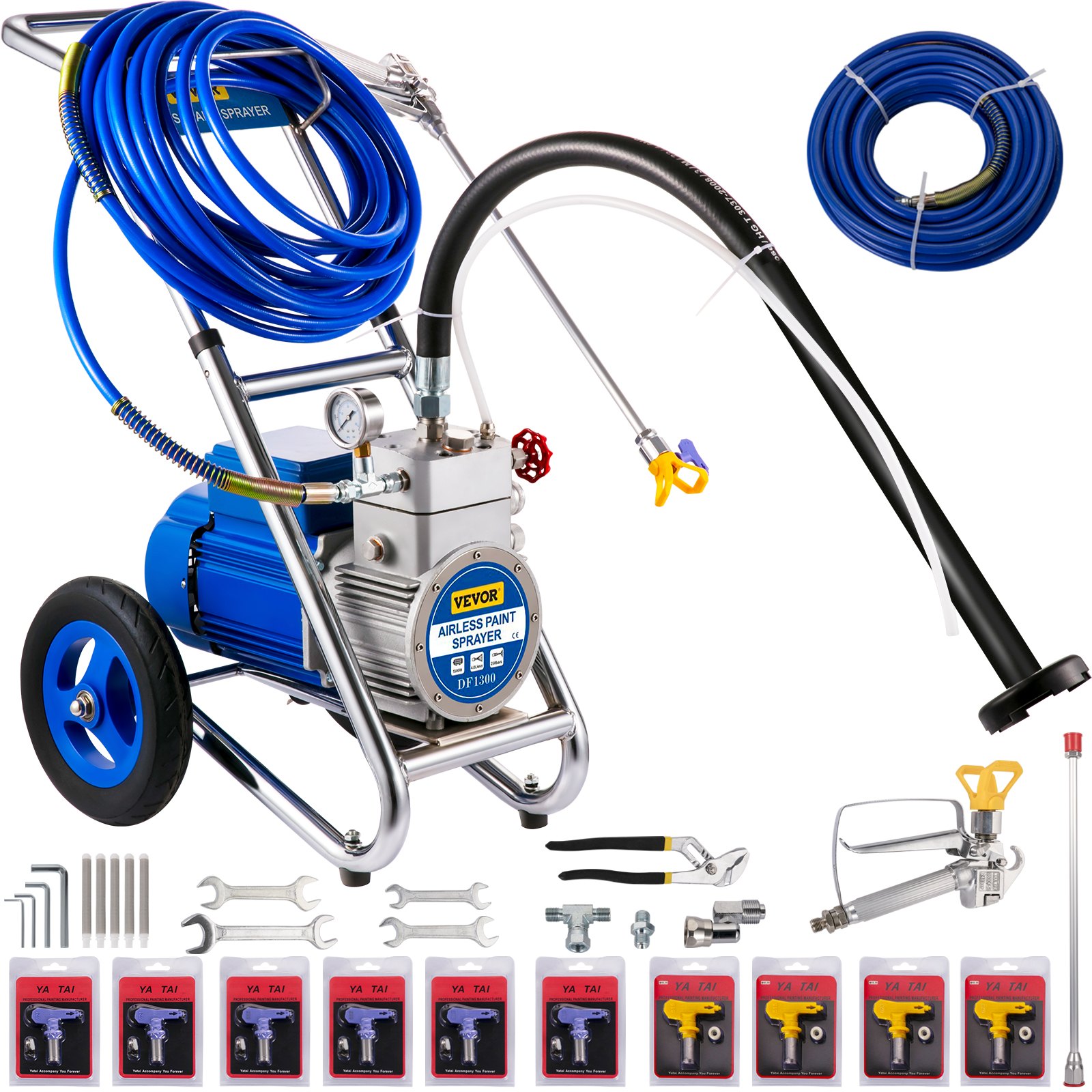 VEVOR VEVOR Cart Airless Paint Sprayer, 1500W Commercial Paint Sprayer