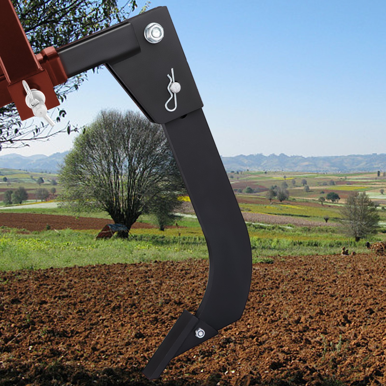 VEVOR Hitch Mounted Ripper, 18" Shank Length Box Scraper Shank, 4 Hole