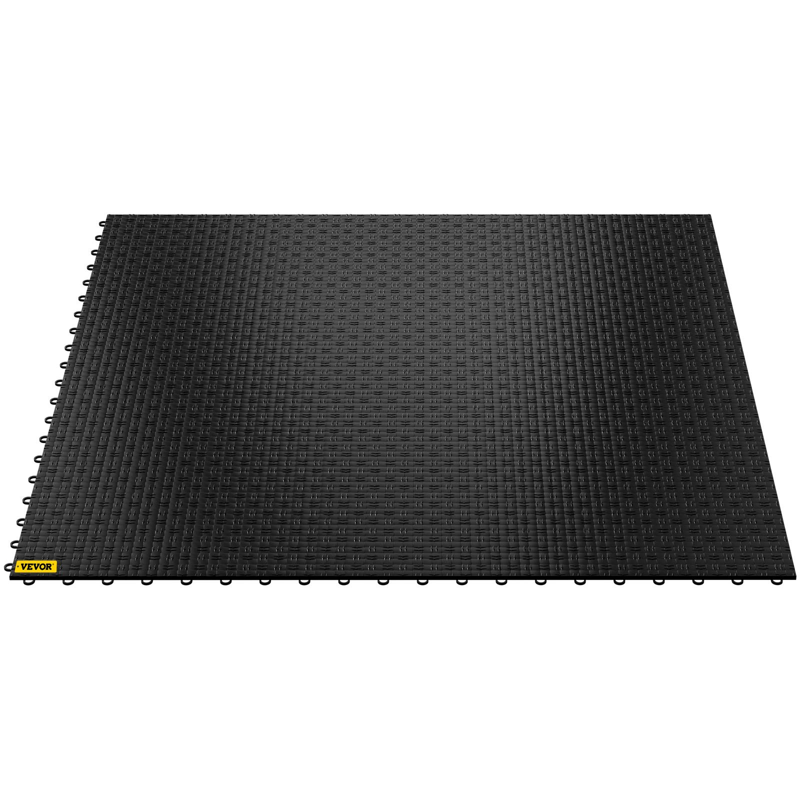 VEVOR Garage Tiles Interlocking, 12'' x 12'', 25 pcs, Black Garage