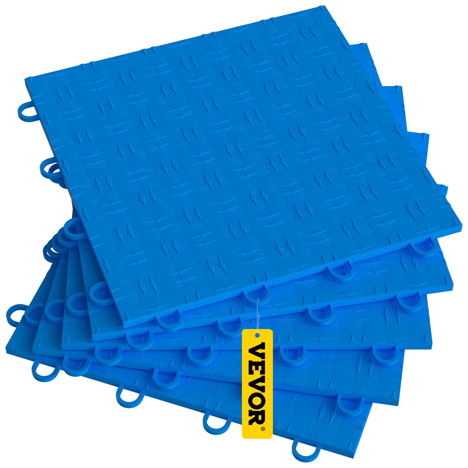 VEVOR Garage Tiles Interlocking, 12'' x 12'', 25 pcs, Blue Garage Floor