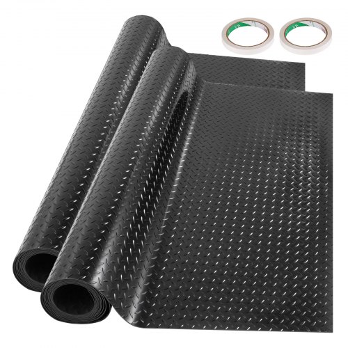 2 Rolls 17x3.6ft Garage Floor Mat Anti-Slip Floor Protector Covering ...