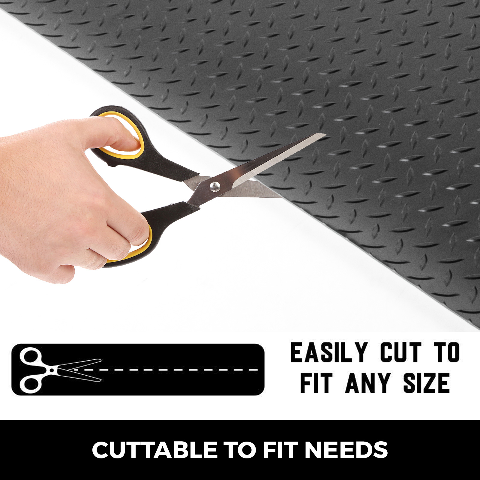 2 Rolls 17x3.6ft Garage Floor Mat Anti-Slip Floor Protector Covering ...