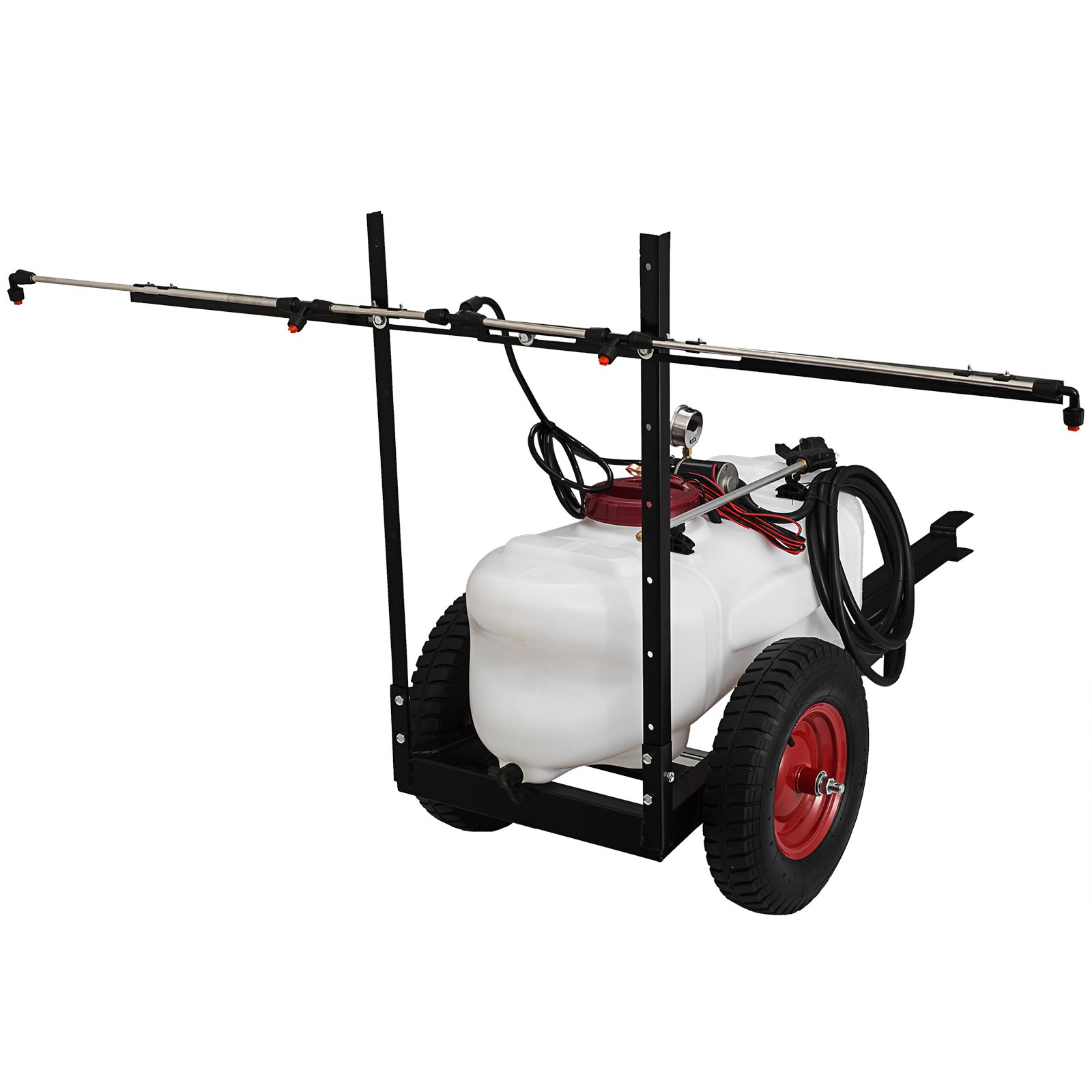 VEVOR 60l Atv Weed Sprayer 1.6m Boom Trailer Spot Boom Spray Tanks