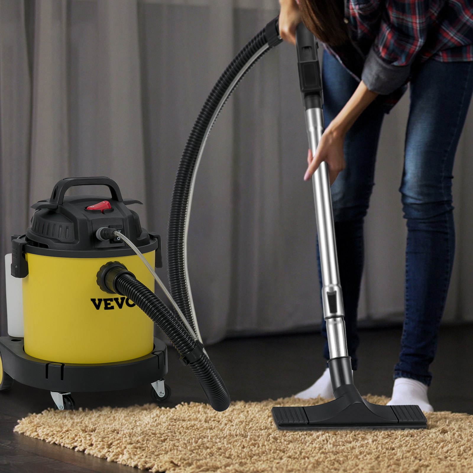 VEVOR Wet Dry Vac, 5.3 Gallon, 1.6 Peak HP Shop Vacuum, 4in1 Wet/Dry