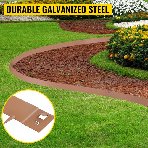 VEVOR Steel Lawn Edging, 5PCS Metal Landscape Edging, 3