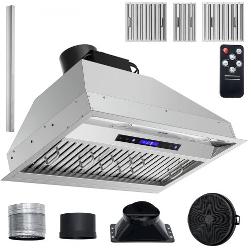 VEVOR Builtin Range Hood Insert Vent Hood 900CFM 30in Touch & Remote