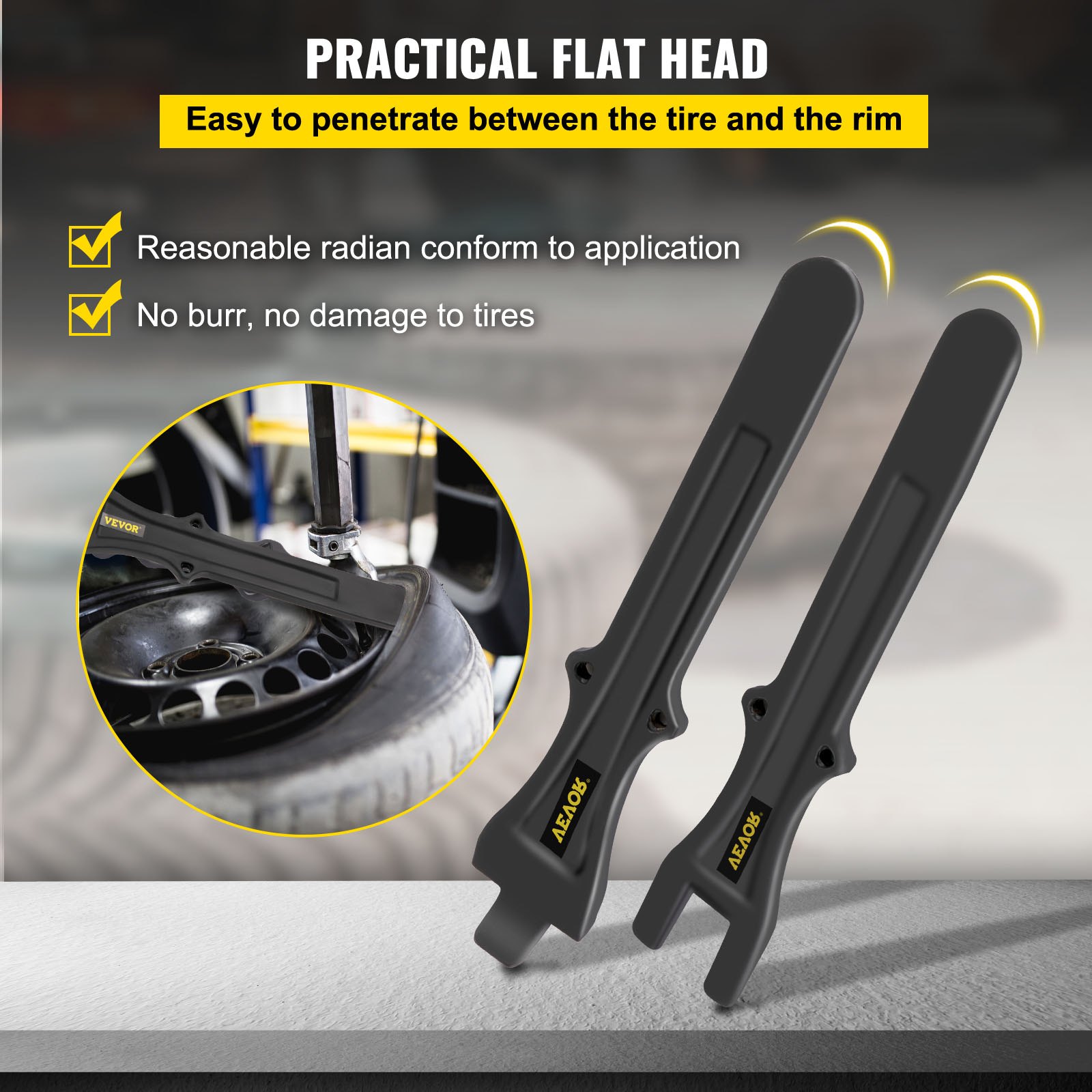 VEVOR Tire Changing Tool, 11 Inch Tire Iron Set, 2pcs Motorcycle Tire