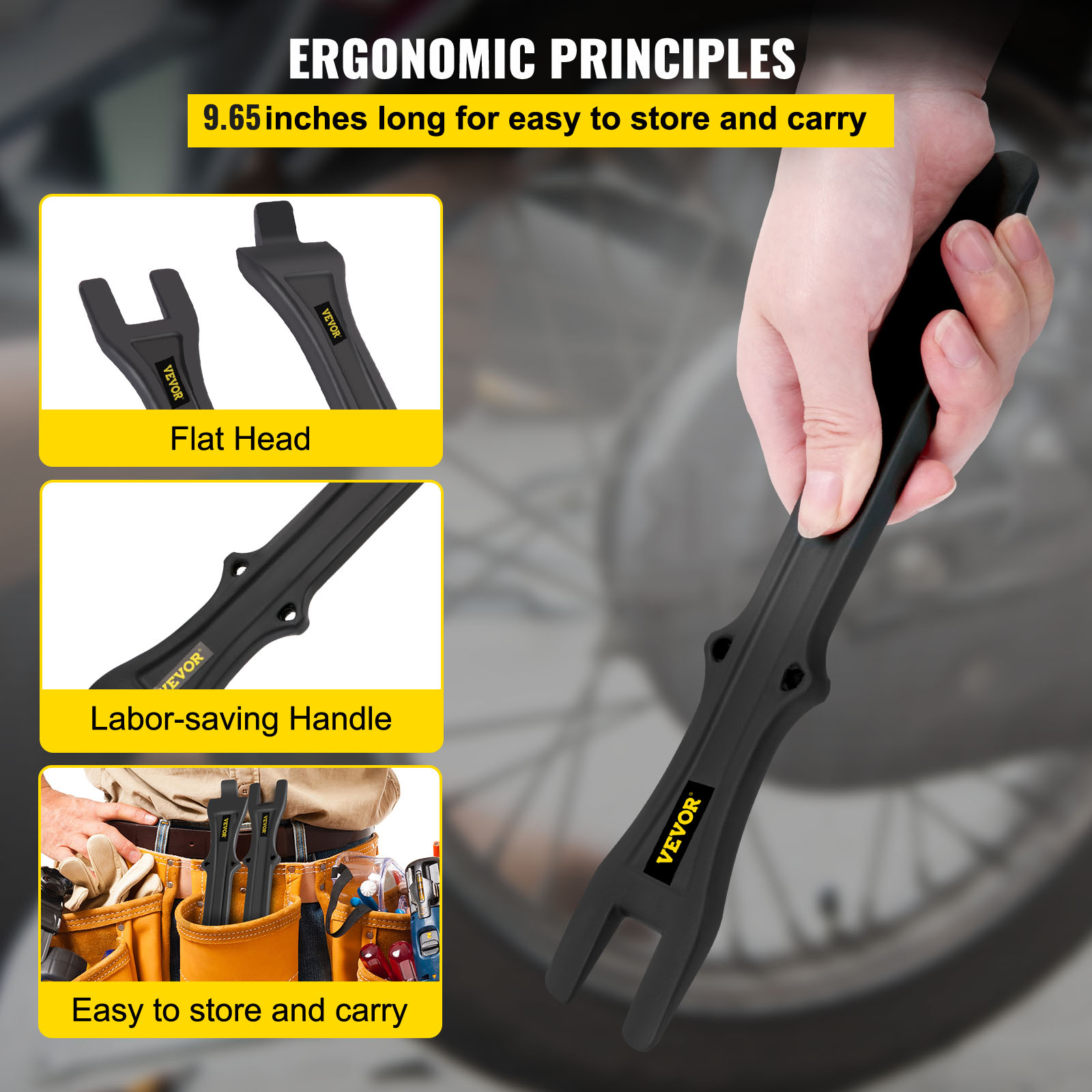 VEVOR Motorcycle Tire Iron Tire Changing Spoons 11 Inch Motorcycle Tire
