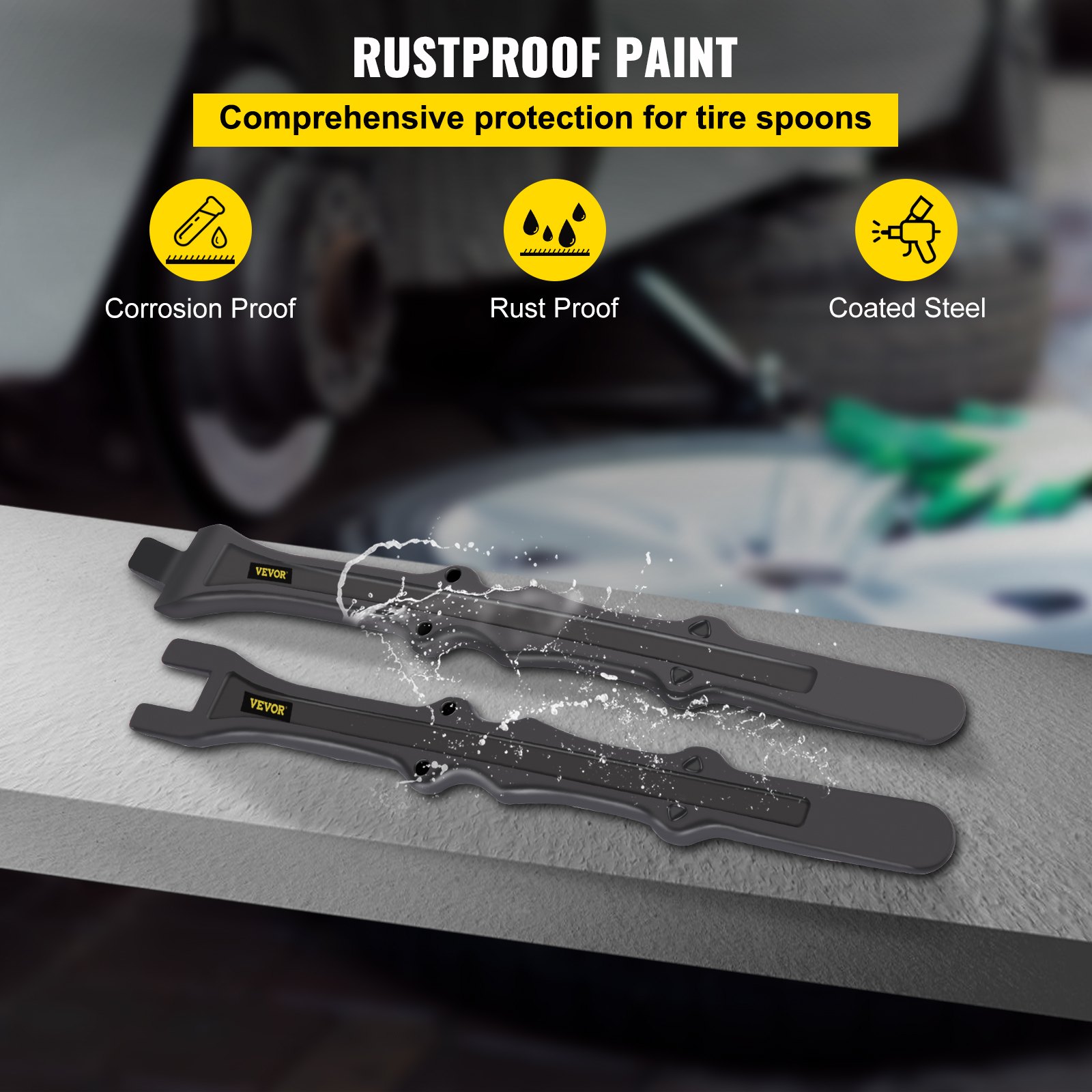 VEVOR Tire Changing Tool, 16 Inch Tire Iron Set, 2pcs Motorcycle Tire