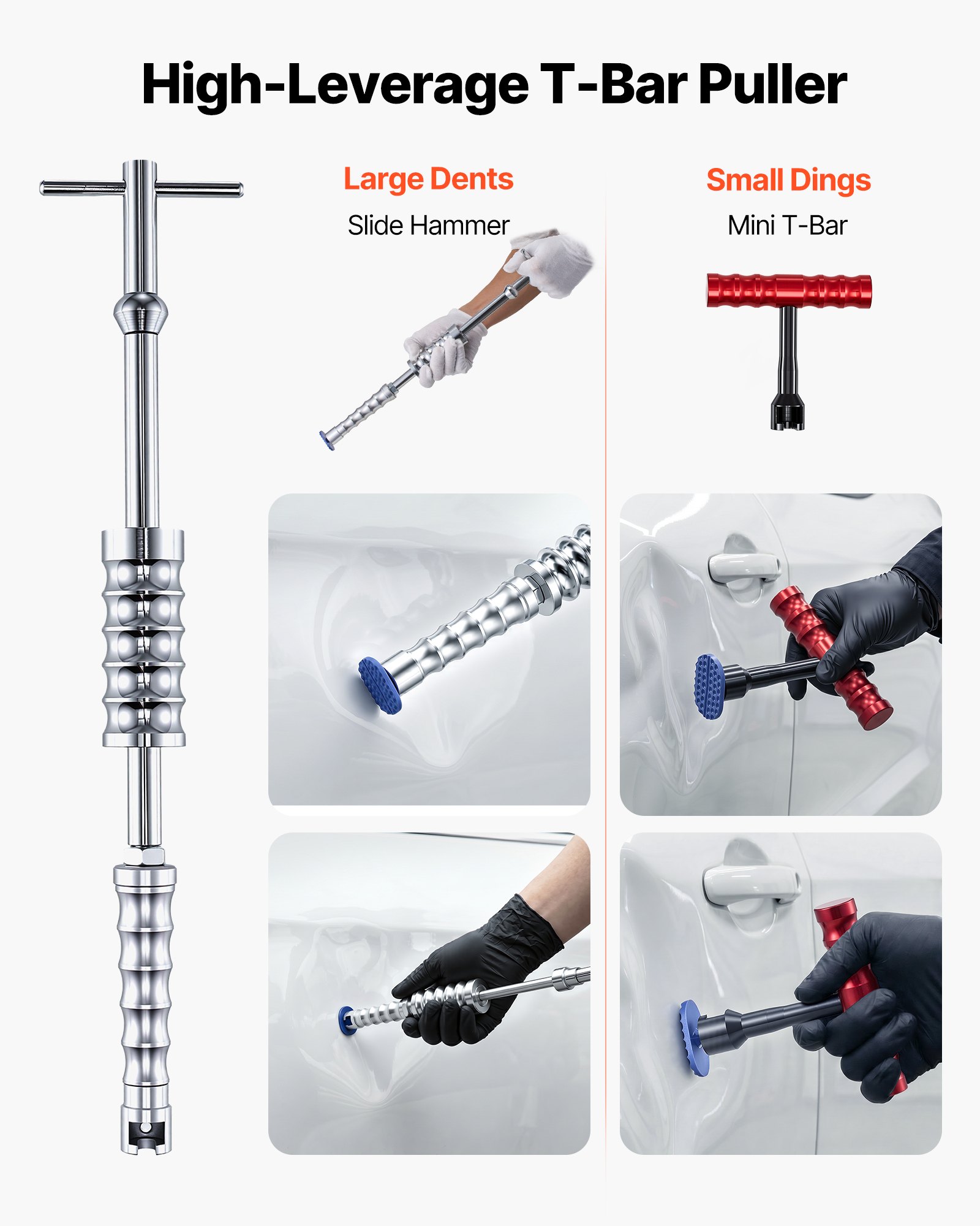 VEVOR Paintless Dent Removal Rods, 89 PCS Paintless Dent Repair Tools