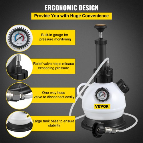 VEVOR Brake Fluid Pressure Bleeder, 2L Large Capacity Brake Fluid
