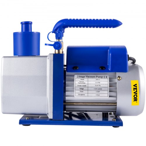 VEVOR Vacuum Pump 6CFM Dual Stage Refrigerant Vacuum Pump 1/2 HP HVAC