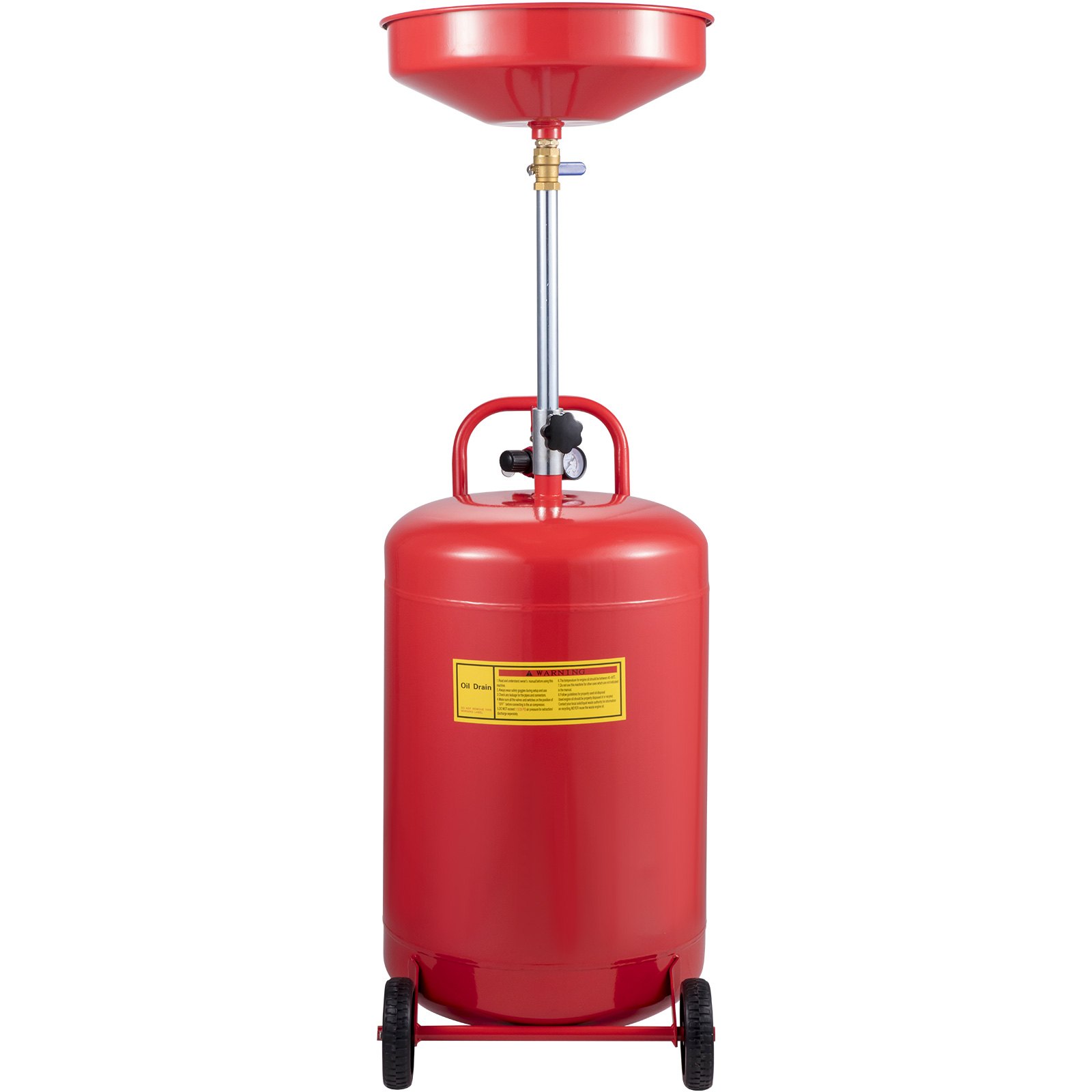 VEVOR Waste Oil Drain Tank 20 Gallon Portable Oil Drain Air Operated