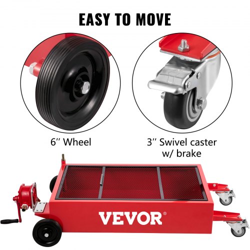 VEVOR Oil Drain Pan 20 Gallon Oil Drain Tank, 76L Low Profile Oil Drain
