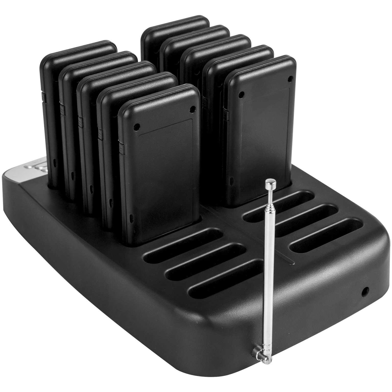 VEVOR F100 Restaurant Pager System 10 Pagers, Max 98 Beepers Wireless