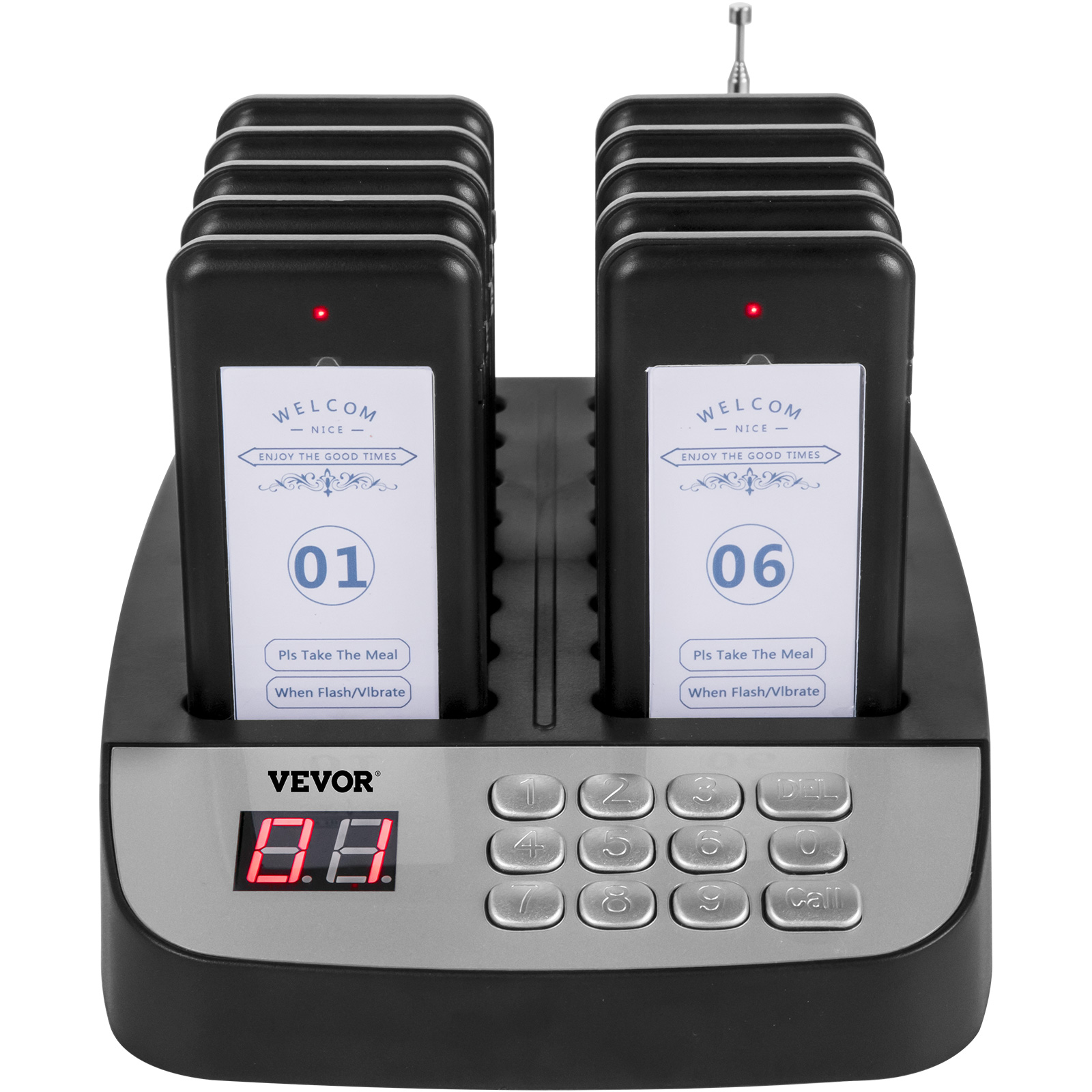 VEVOR Restaurant Pager Paging System 16 Coasters Wireless Pagers for Restaurants VEVOR US