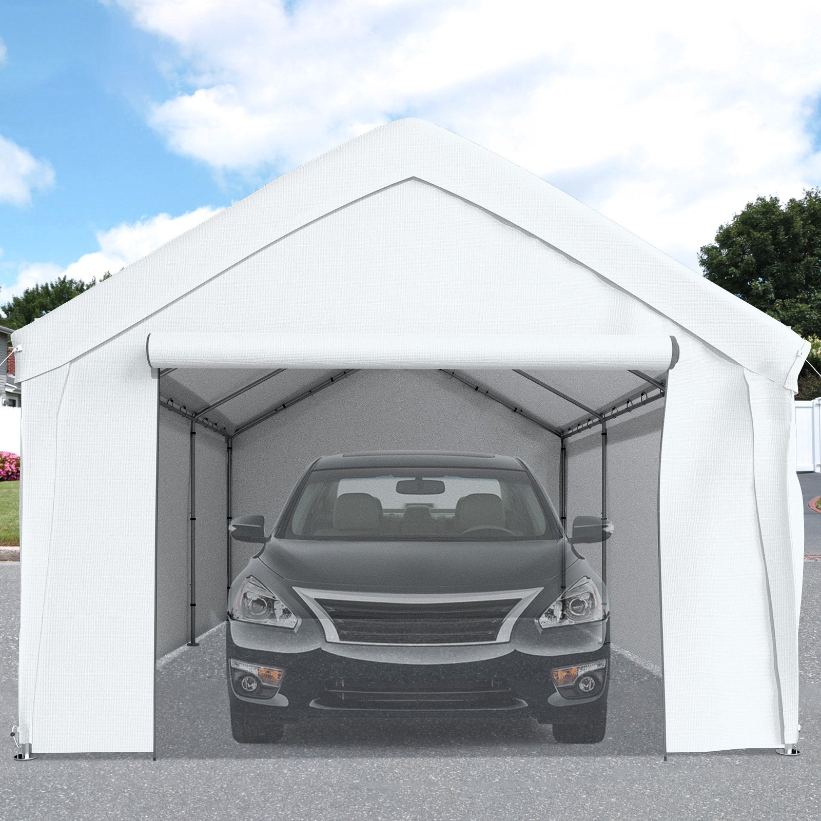 VEVOR Carport Canopy Car Shelter Tent 13 x 20ft with 8 Legs and ...