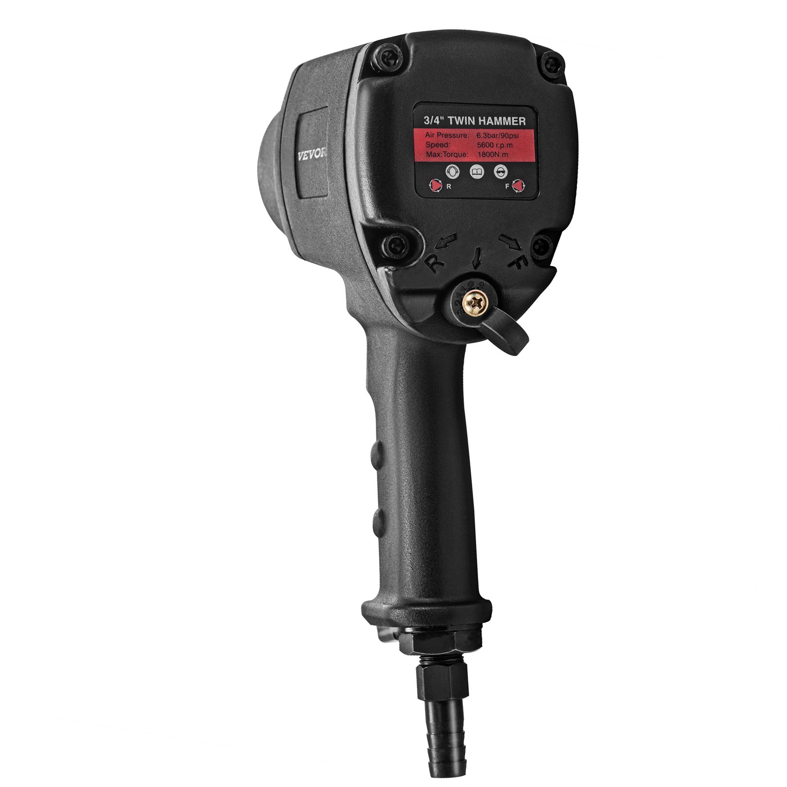 VEVOR Air Impact Wrench 3/4 Inch Pneumatic Impact Wrench, 1800 Nm Air