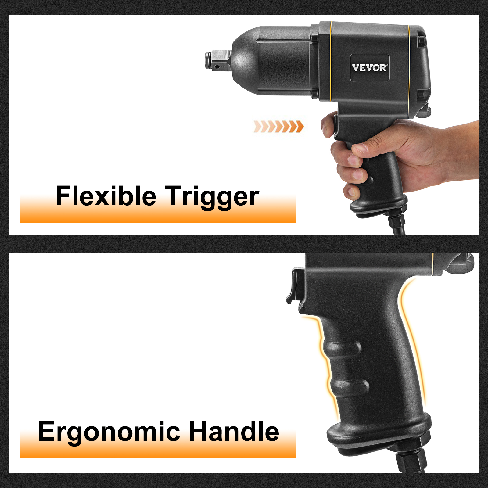 VEVOR Air Impact Wrench 3/4 Inch Pneumatic Impact Wrench, 1800 Nm Air
