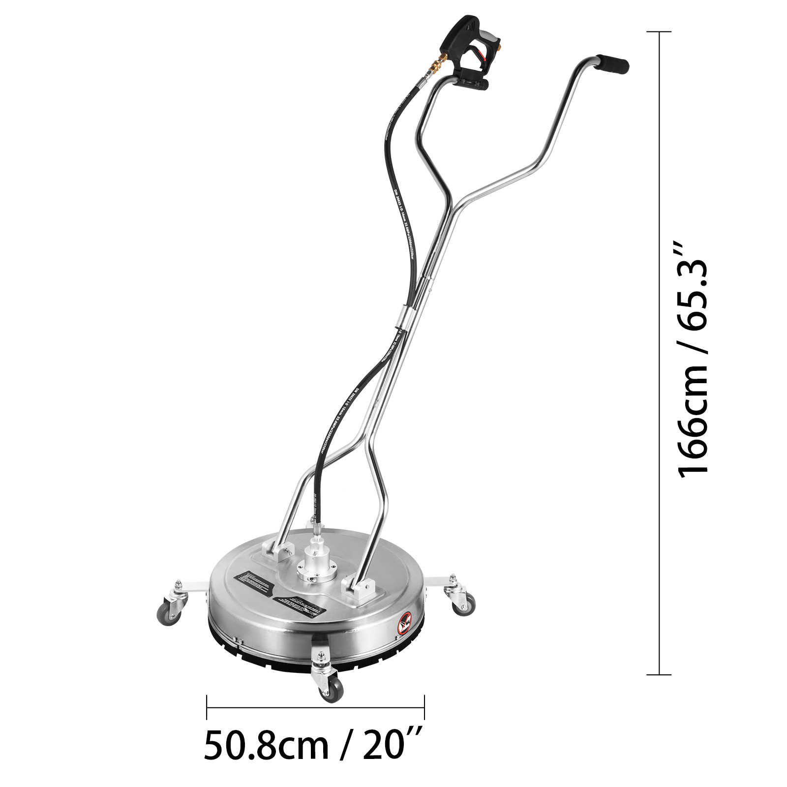 Surface Cleaner Pressure Washer Flat Surface Cleaner 20" 4000psi Rotating 3/8 QC VEVOR US