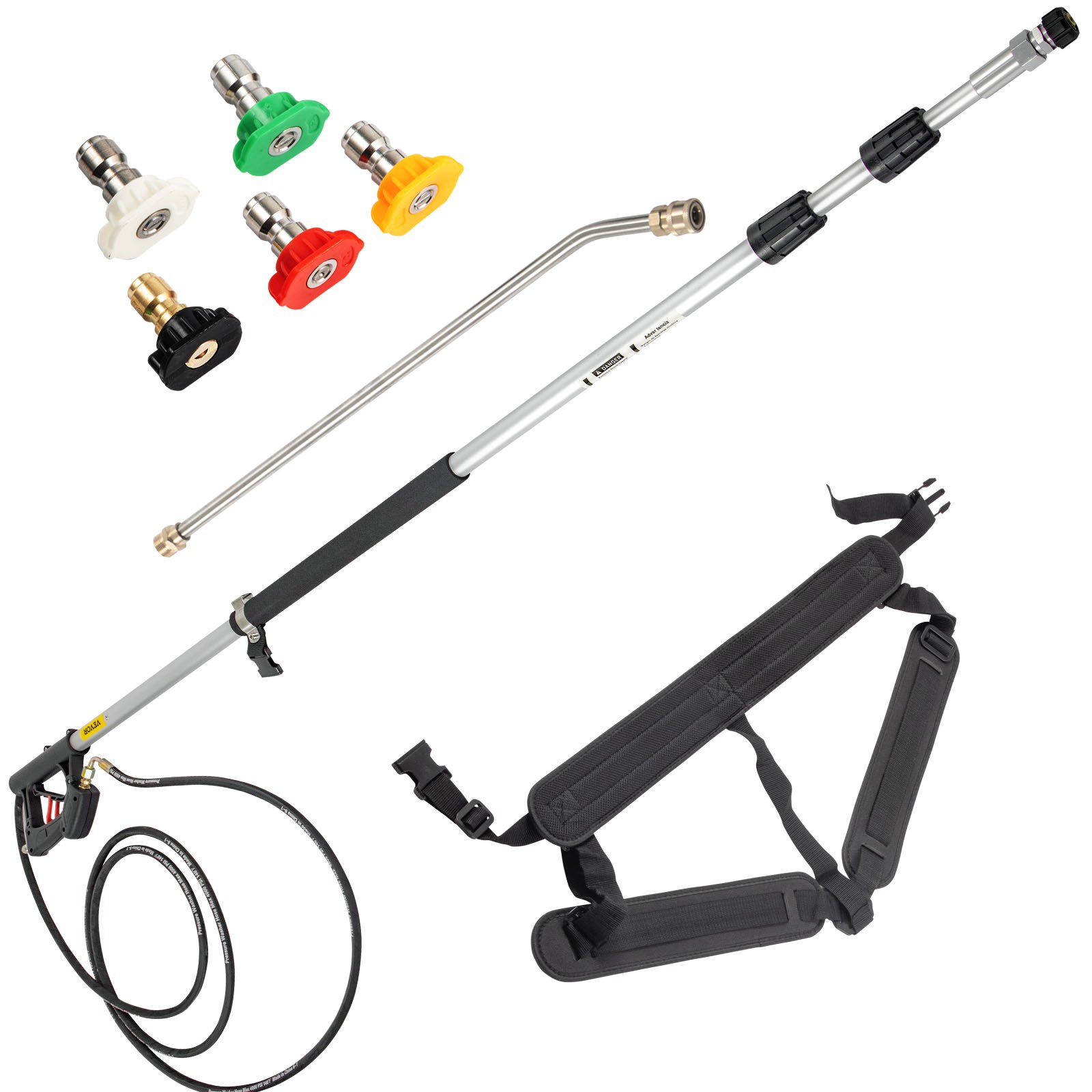 VEVOR Telescoping Pressure Washer Wand, 18ft Length Adjustable Power