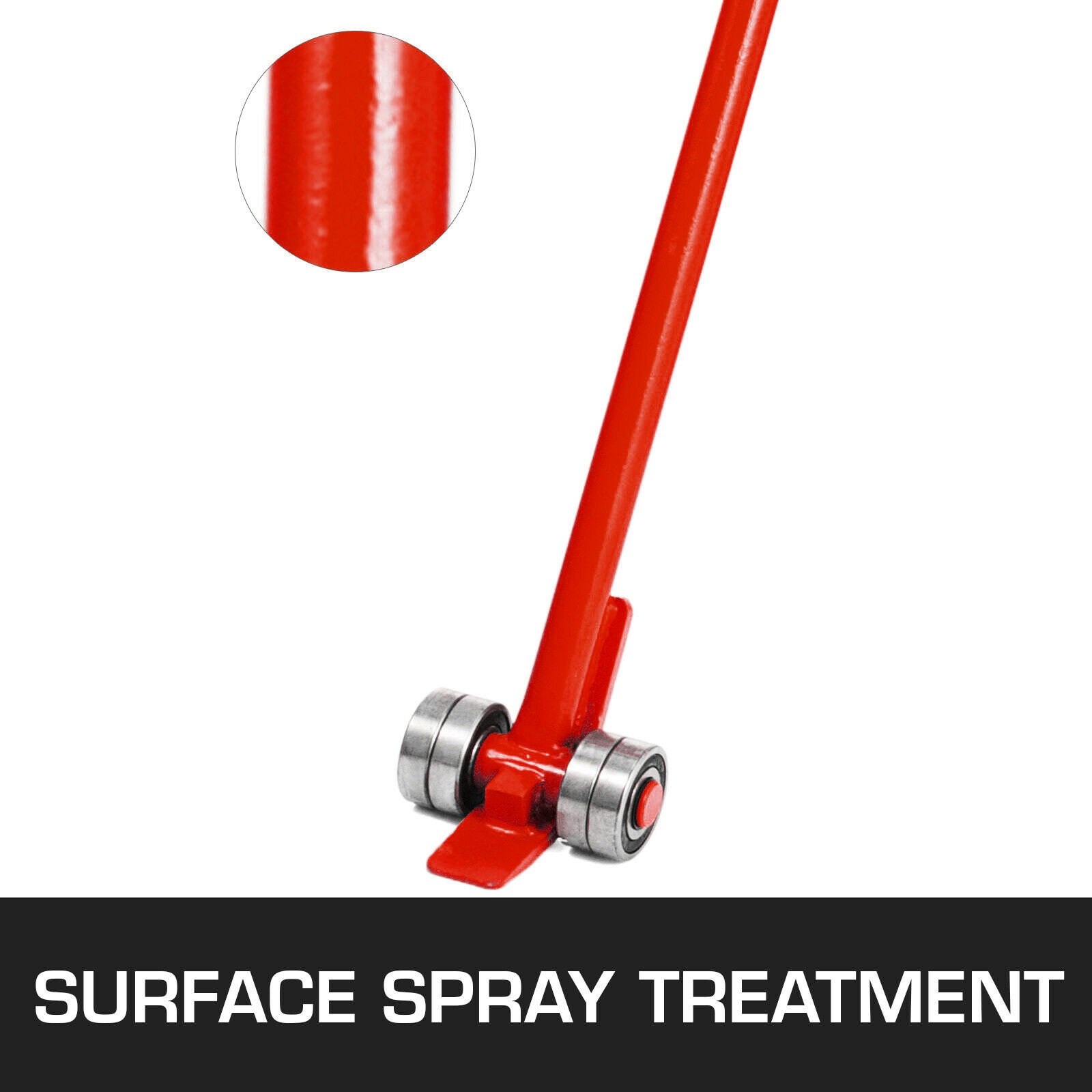 3t Pry Lever Bar 6600lbs Capacity Steel Pry Lever Bar W/wheels 5