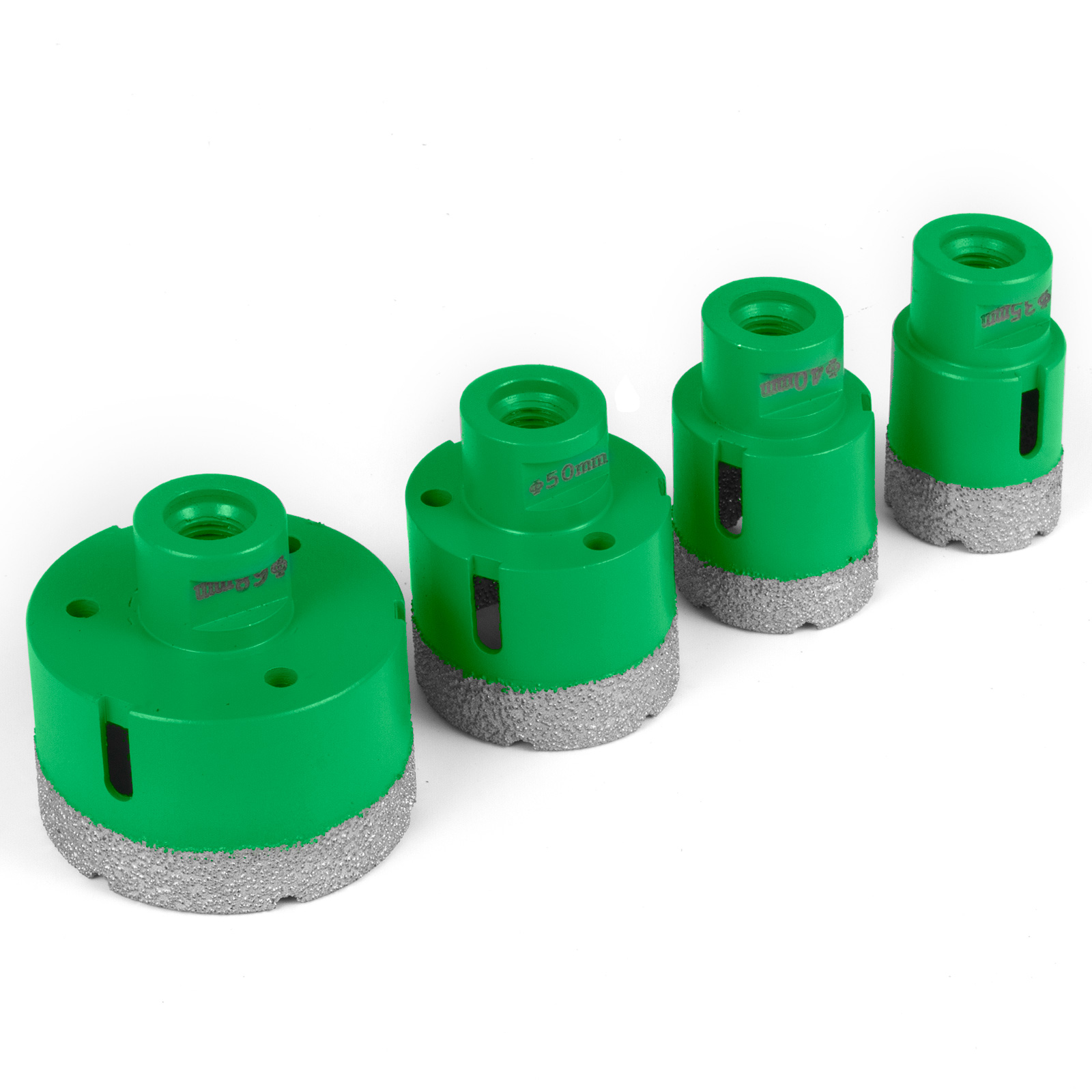 4 PCS Diamond Hole Saw Set Drill Core Bits M14 35/40/50/68mm VEVOR US