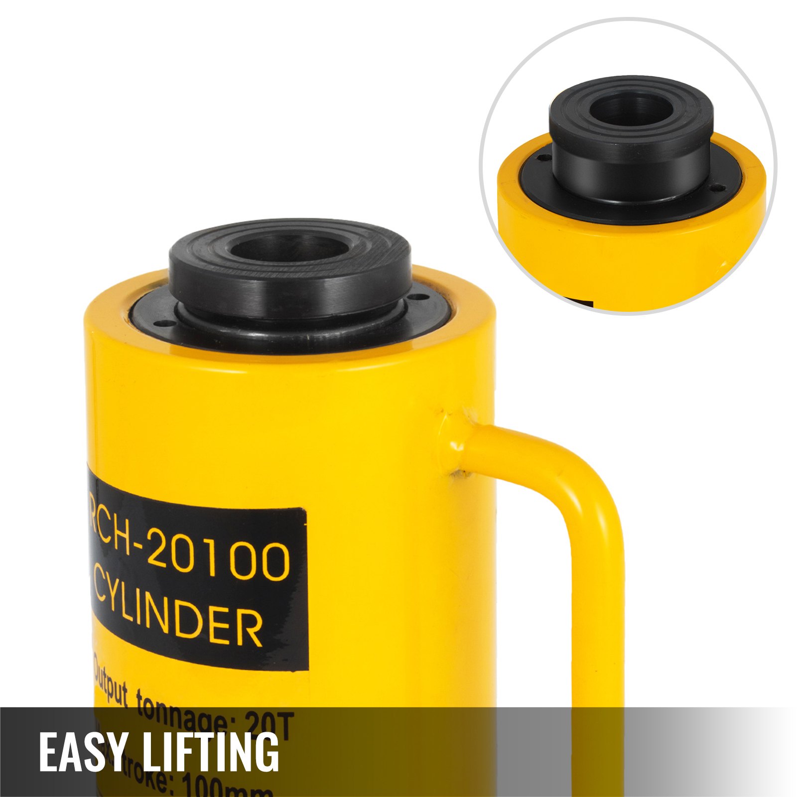 VEVOR 20T 4Inch Hydraulic Cylinder Jack Hollow Single Acting Hydraulic