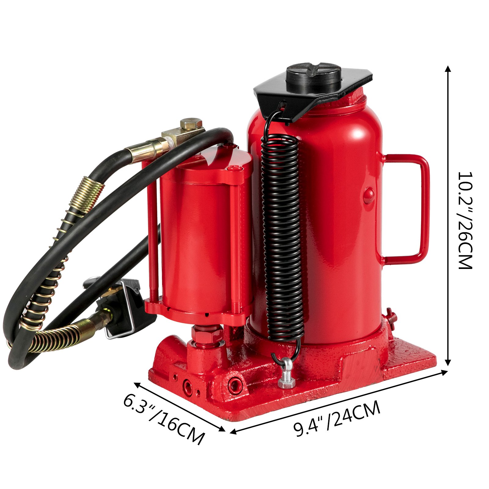 Air Hydraulic Bottle Jack 20 Ton Manual 44092lb Heavy Duty Auto Truck