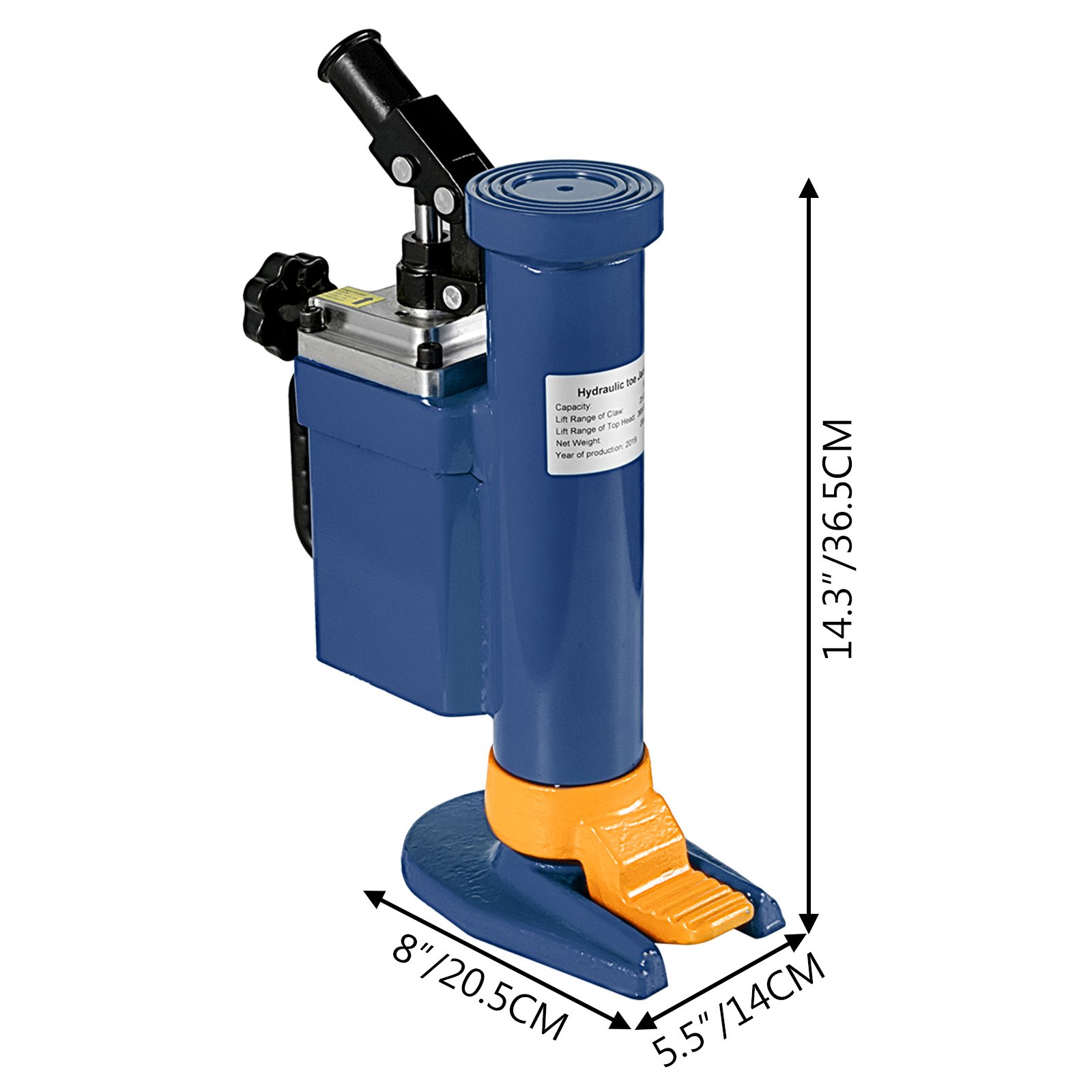 VEVOR Hydraulic Jack 5 Ton Toe Car Jack 11023lbs Machine Toe Jack Lift Hydraulic Toe Jack Heat