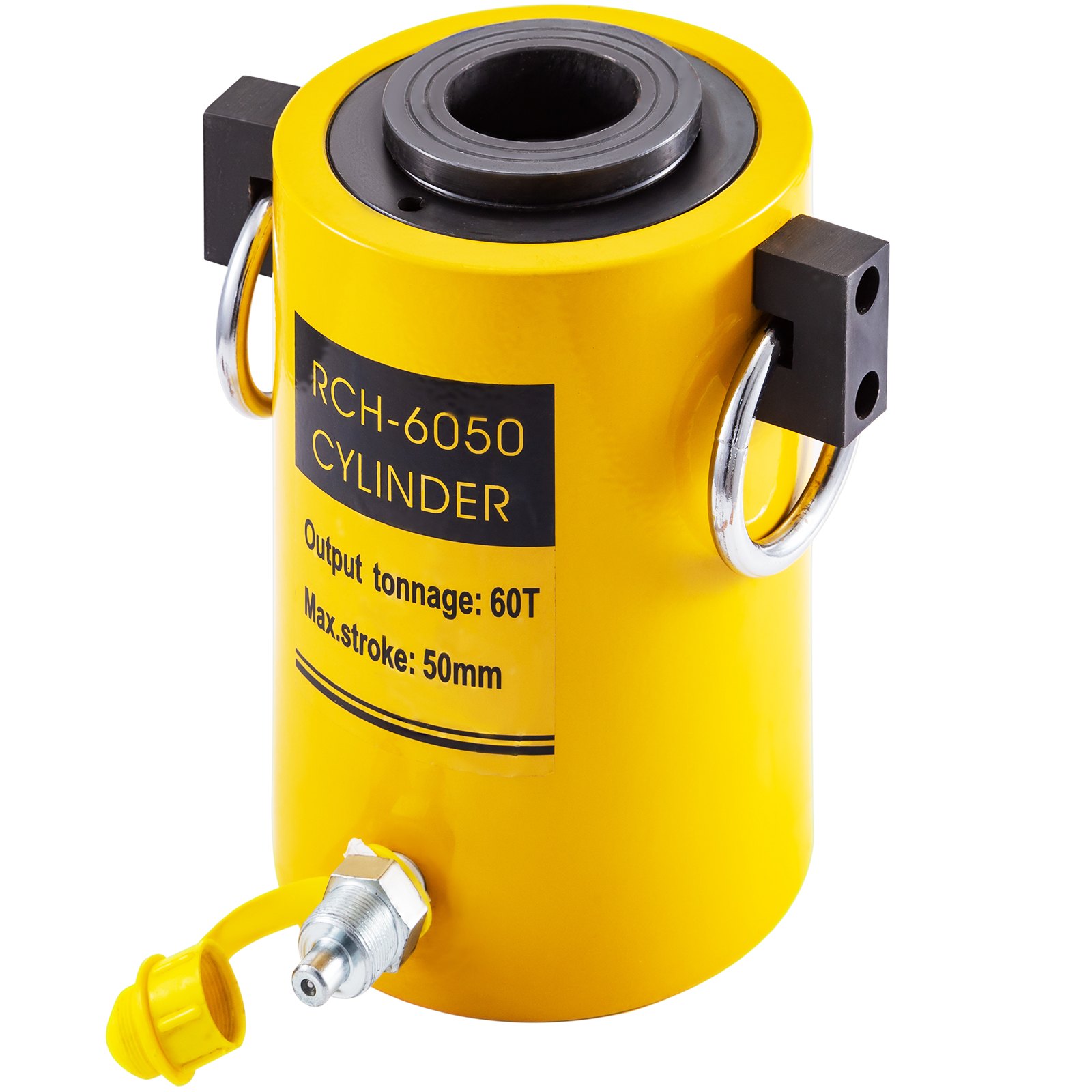 VEVOR 60T 2 Inch Hydraulic Cylinder Jack Hollow Single Acting Hydraulic