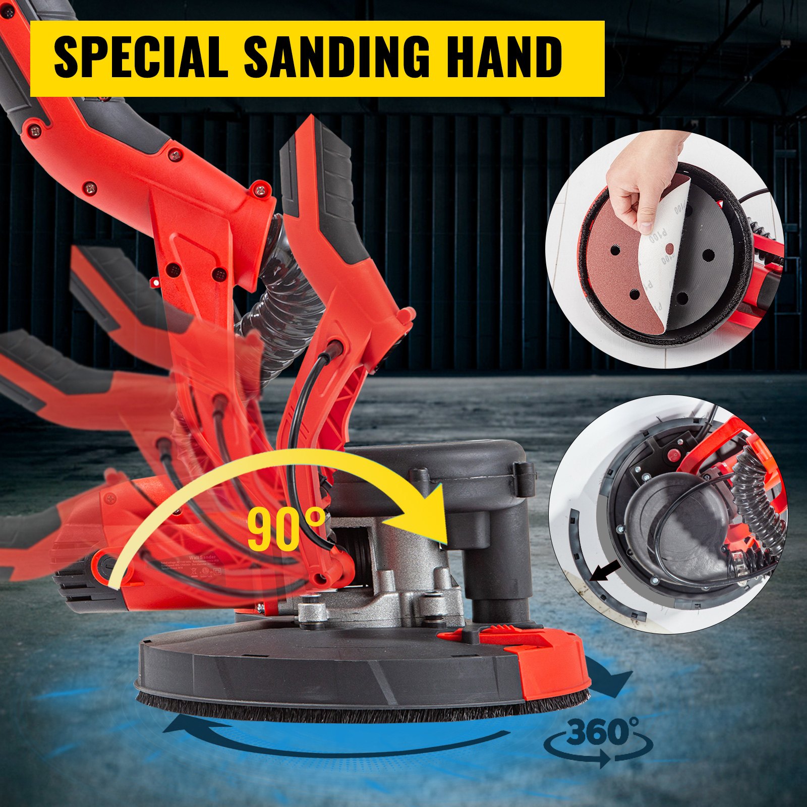 VEVOR Drywall Sander 850W Electric, Electric Sander Variable Speed 800
