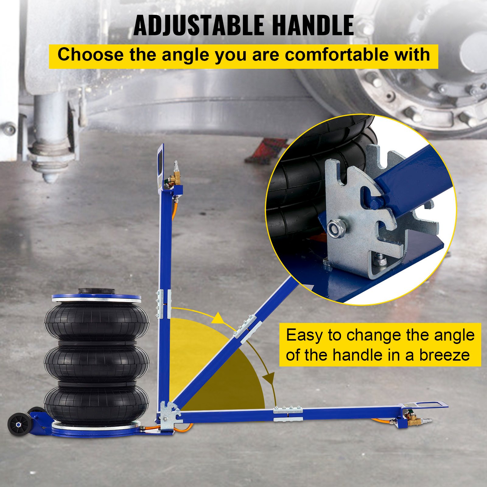 VEVOR Bag Air Jack 11000lbs Capacity Pneumatic Jack Quick Lift 5T, Heavy Duty, Car Repair Jacks