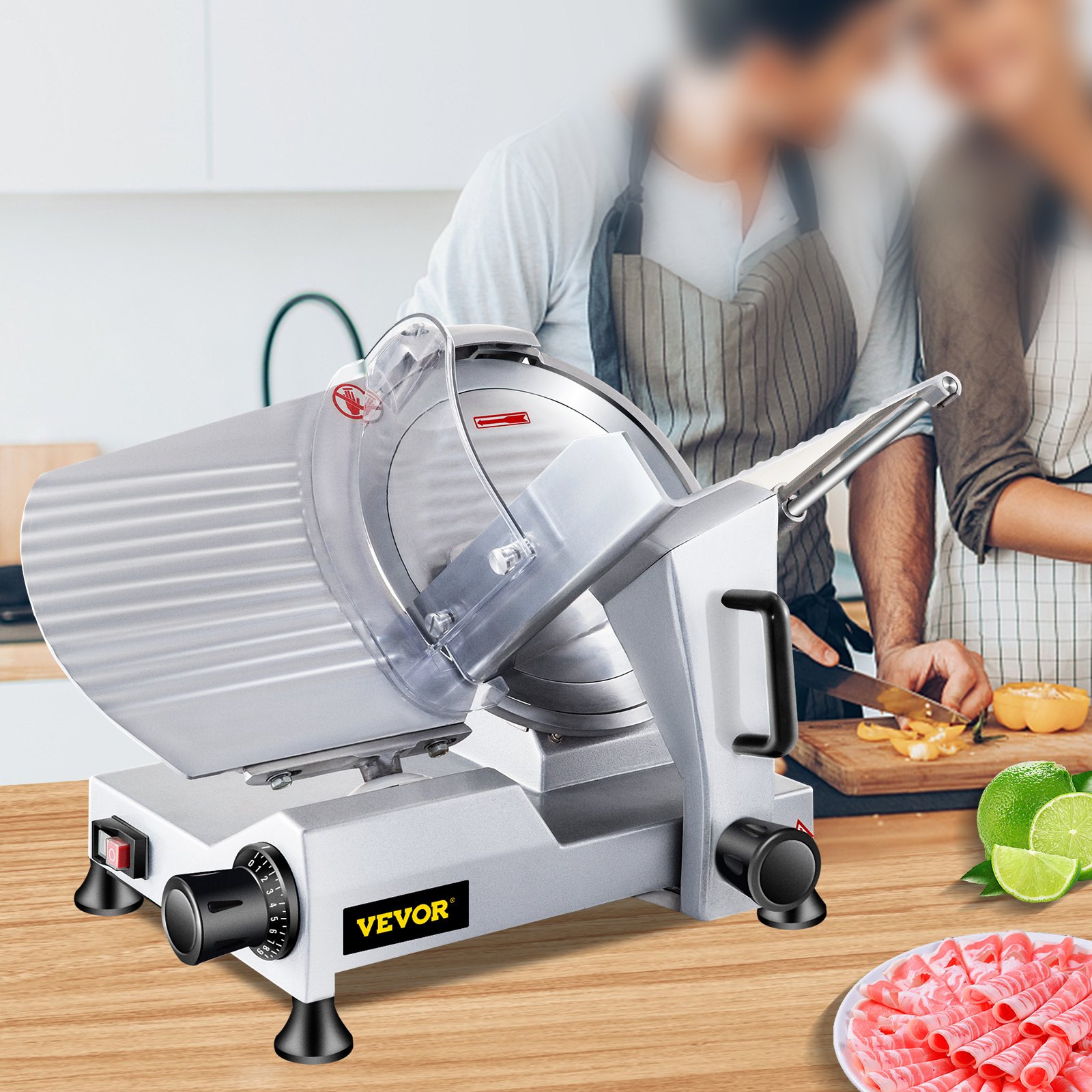 VEVOR Commercial Meat Slicer,12 inch Electric Meat Slicer Semi-Auto ...