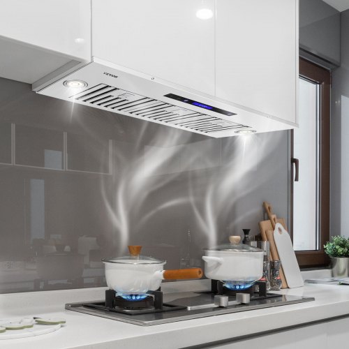 VEVOR Insert Range Hood, 900CFM 4-Speed, 36 Inch Stainless Steel Built ...