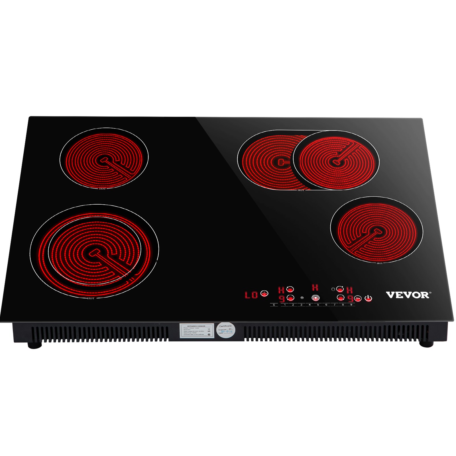 VEVOR Electric Stove Top 30 Inch,4 Burners Electric Cooktop,9 Power ...