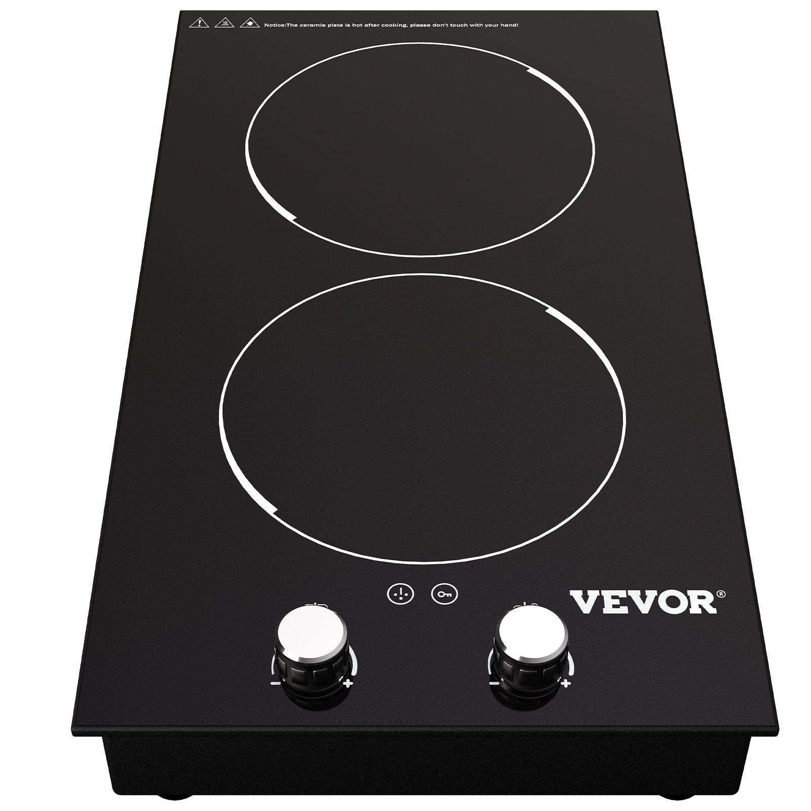 VEVOR Builtin Induction Cooktop, 11 inch 2 Burners, 120V Ceramic Glass