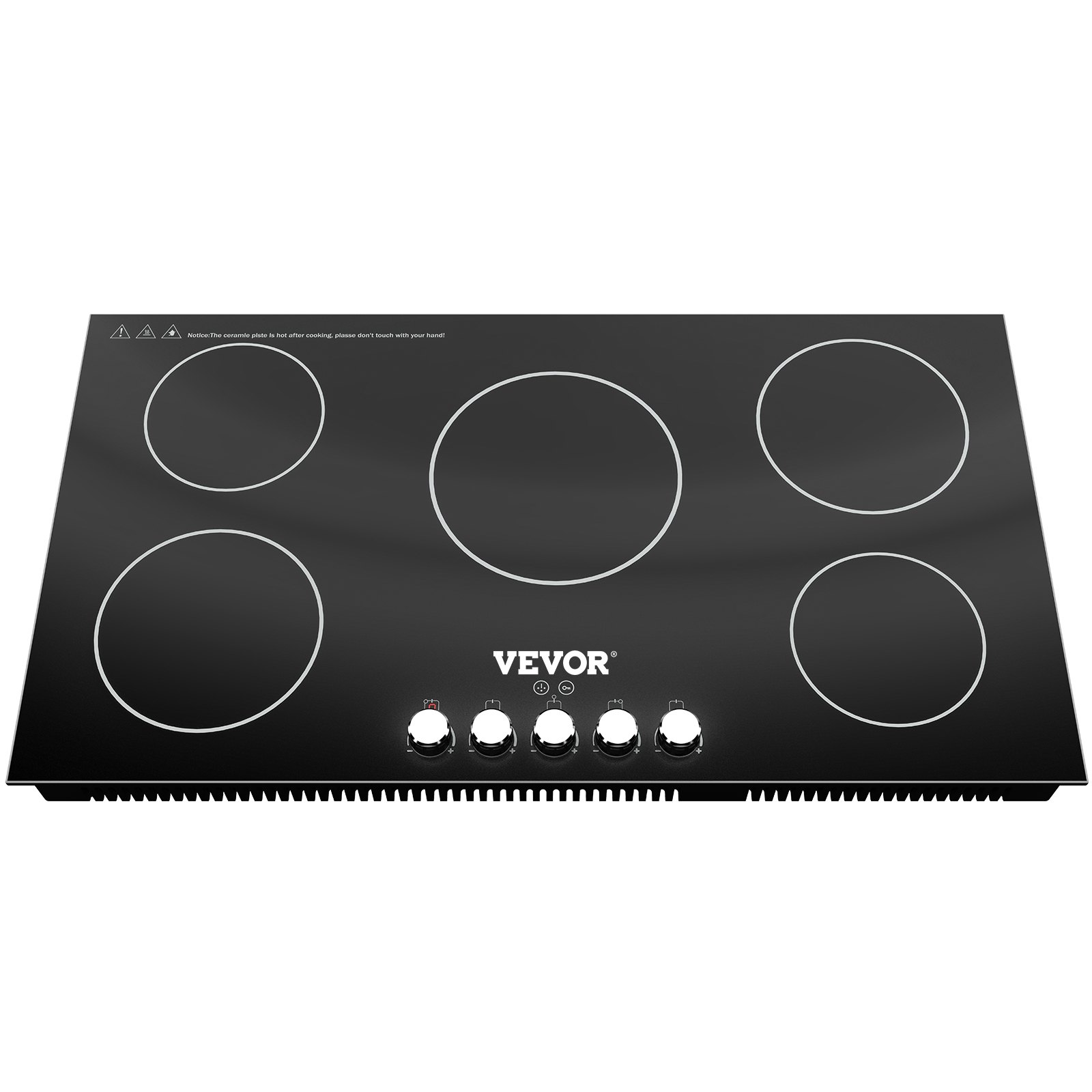 VEVOR Builtin Induction Cooktop, 35 inch 5 Burners, 220V Ceramic Glass