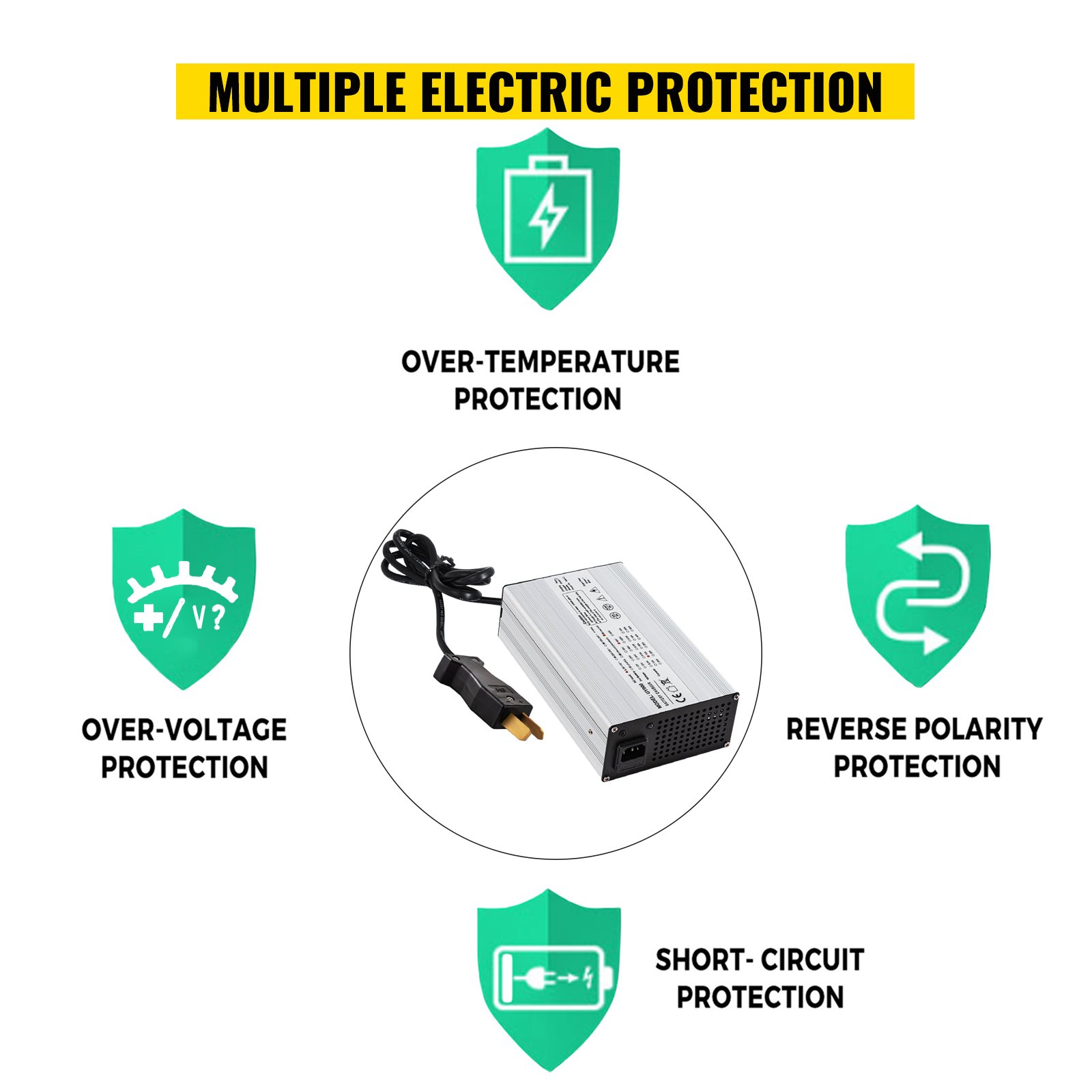 VEVOR Golf Cart Battery Charger Club Car Charger 36V 18A Splayed Plug
