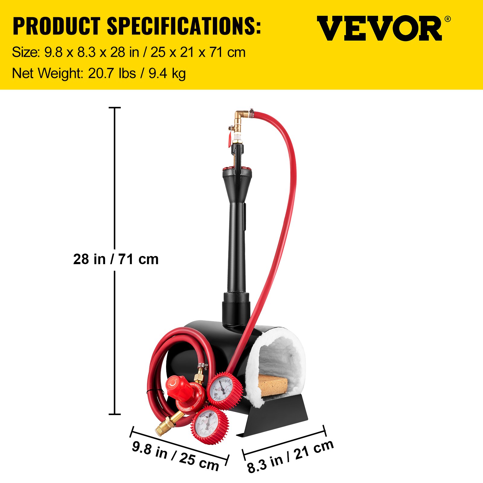 VEVOR Gas Propane Furnace Burner Portable Single Burner Metal