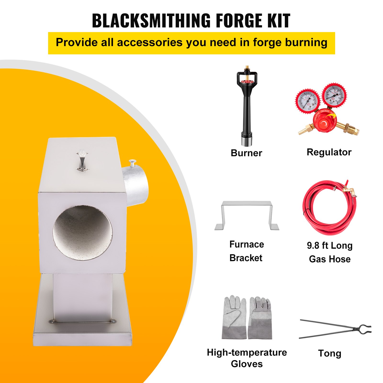 VEVOR Propane Knife Blacksmithing with Single Burner