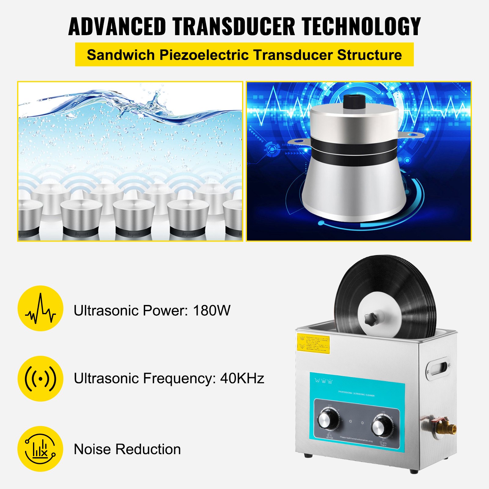 VEVOR Vevor Ultrasonic Vinyl Record Cleaner Vinyl Ultrasonic Cleaning