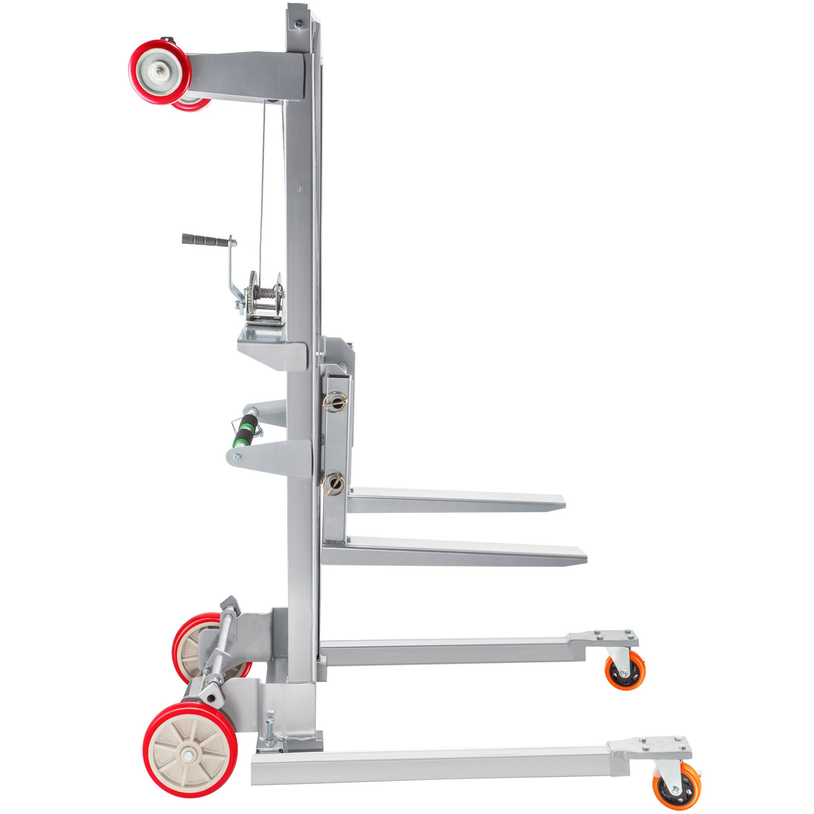 VEVOR Manual Winch Stacker Material Lift 63" Max Height 551 lbs